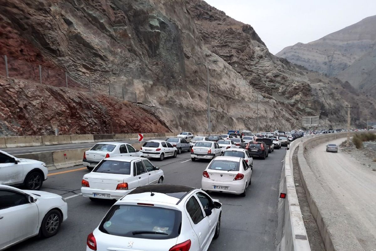 انسداد جاده چالوس از ساعت ۱۵ امروز به دلیل ترافیک سنگین