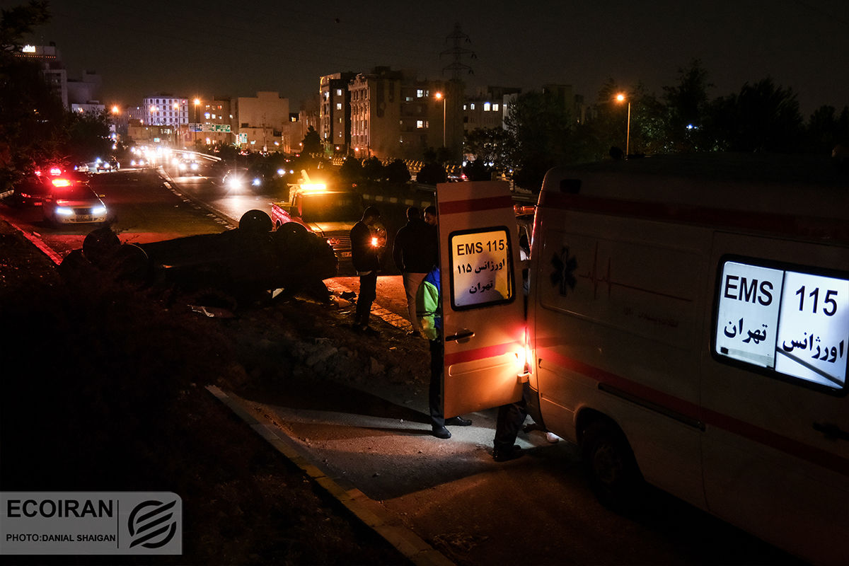 چهار کشته در تصادف‌های شبانه پایتخت/یک پاکبان شهرداری درلیست فوتی ها